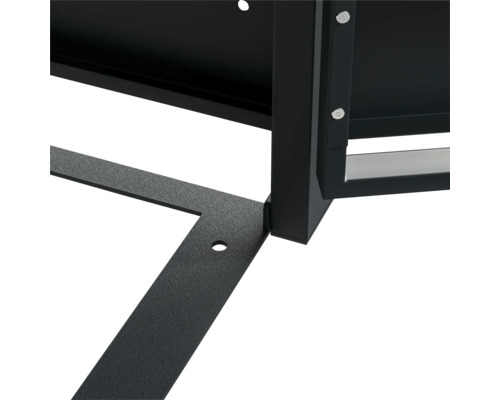 Mülltonnenbox WESTMANN Lacina 4 Metall inkl. Gasdruckfedern 264 x 80 x 116 cm anthrazit-Holzoptik – Bild 4