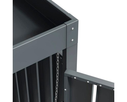 Mülltonnenbox WESTMANN Planta 5 Metall mit Pflanzdach 332 x 84 x 124,5 cm grau-Holzoptik – Bild 8