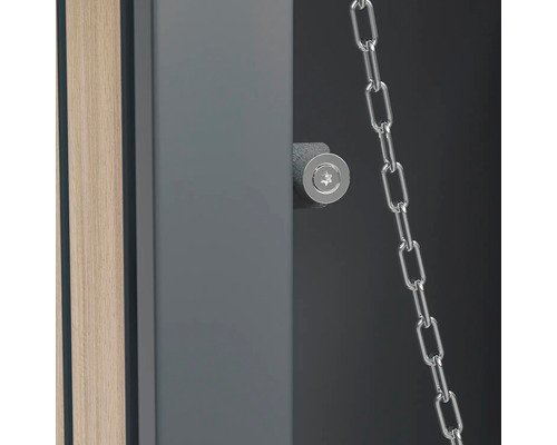Mülltonnenbox WESTMANN Planta 5 Metall mit Pflanzdach 332 x 84 x 124,5 cm grau-Holzoptik – Bild 7