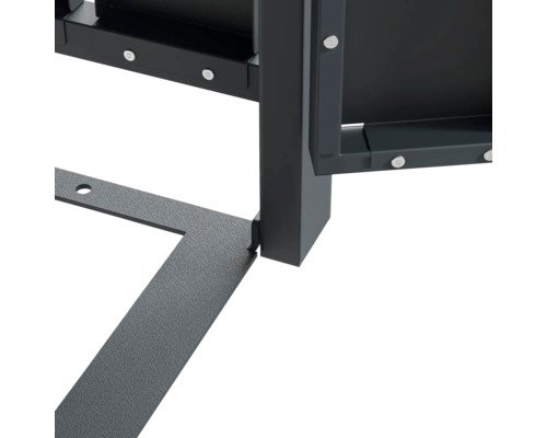 Mülltonnenbox WESTMANN Planta 5 Metall mit Pflanzdach 332 x 84 x 124,5 cm grau-Holzoptik – Bild 5