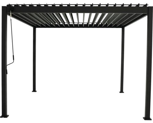 Pergola Basis mit Lamellendach Pfosten 8,8x8,8 cm 3x3,6m anthrazit ähnlich RAL7015 – Bild 6