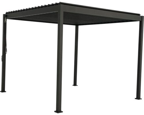 Pergola Basis mit Lamellendach Pfosten 8,8x8,8 cm 3x3,6m anthrazit ähnlich RAL7015 – Bild 4